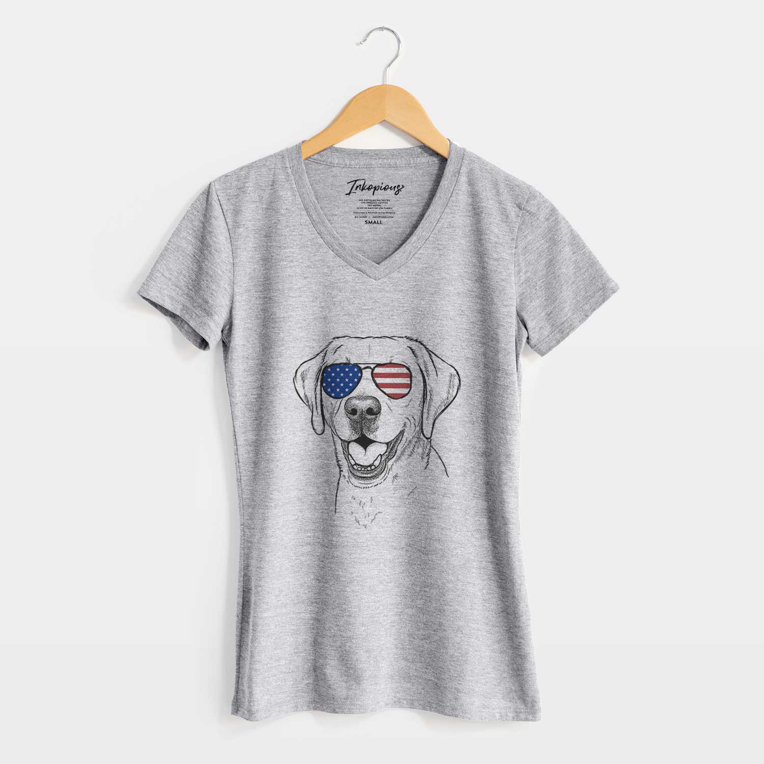 USA Nate the Labrador Retriever - Women's Perfect V-neck Shirt