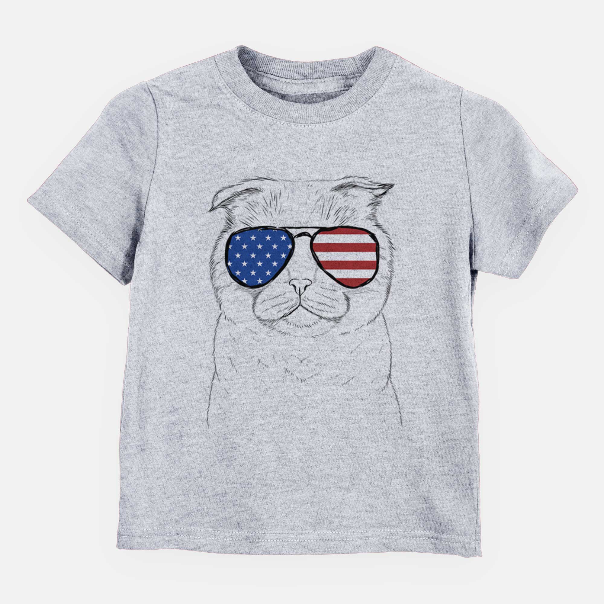 USA Neko the Scottish Fold Cat - Kids/Youth/Toddler Shirt