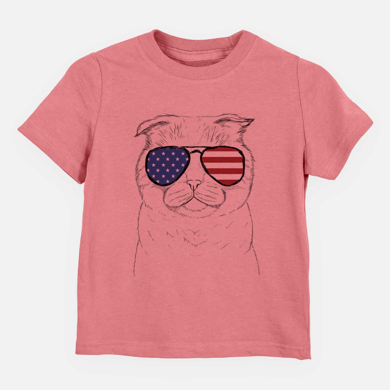 USA Neko the Scottish Fold Cat - Kids/Youth/Toddler Shirt