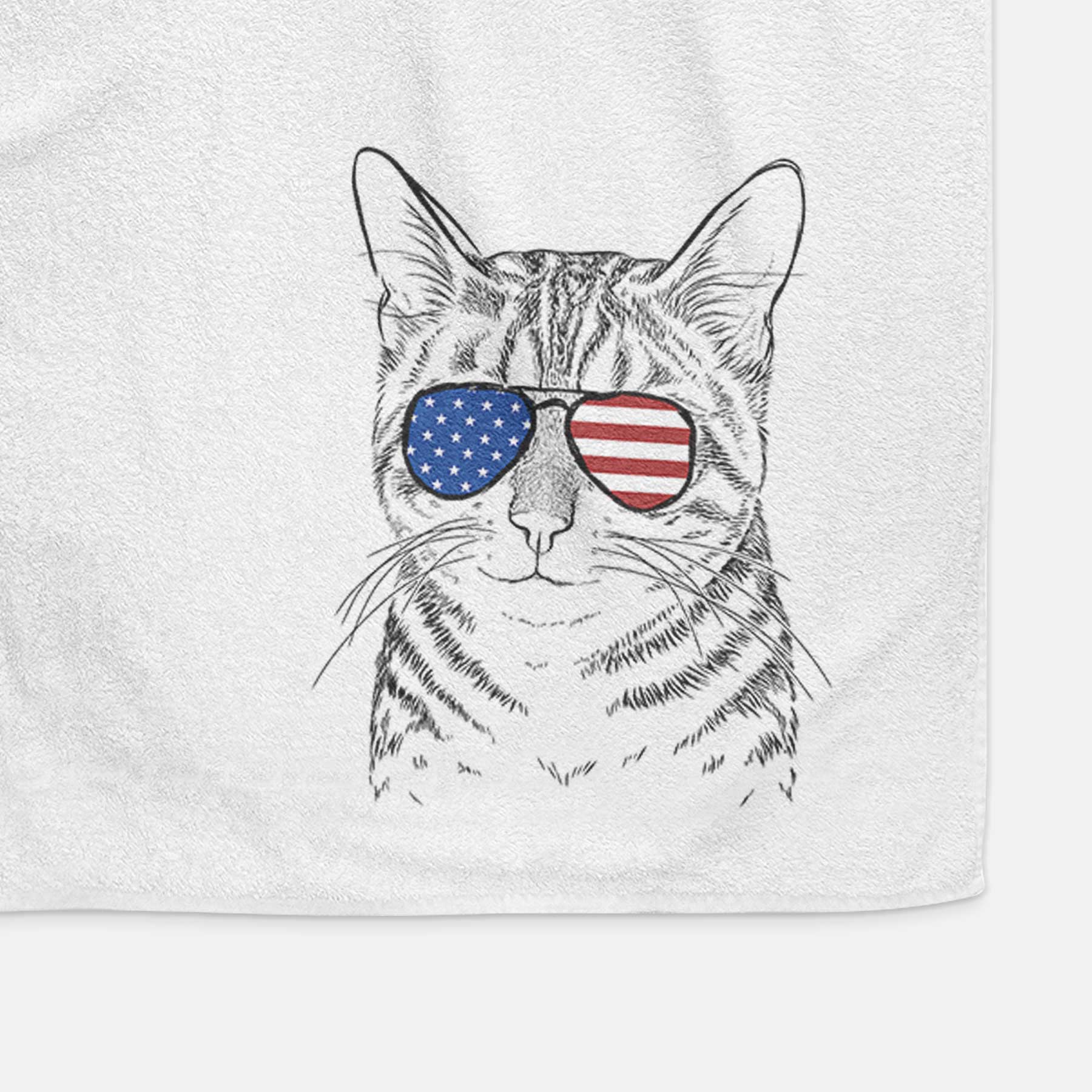 Nell the Tabby Cat Decorative Hand Towel