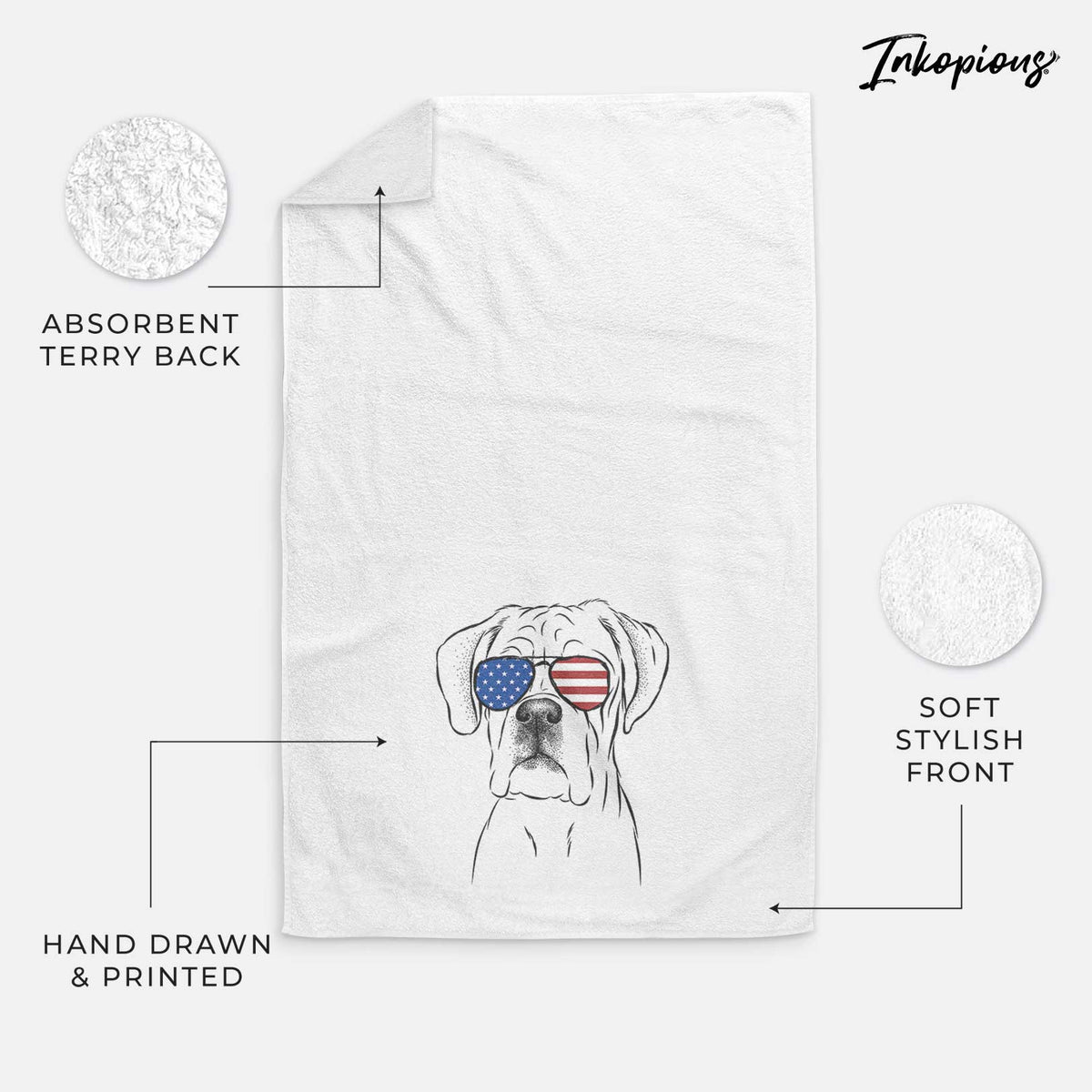 Nelly the Boxer Decorative Hand Towel