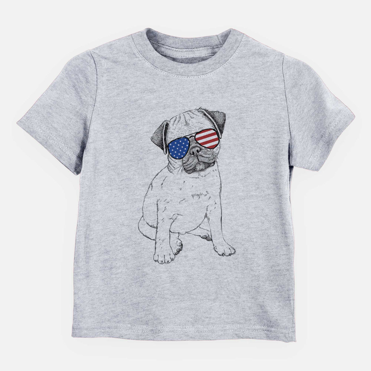 USA Nelson the Pug Puppy - Kids/Youth/Toddler Shirt