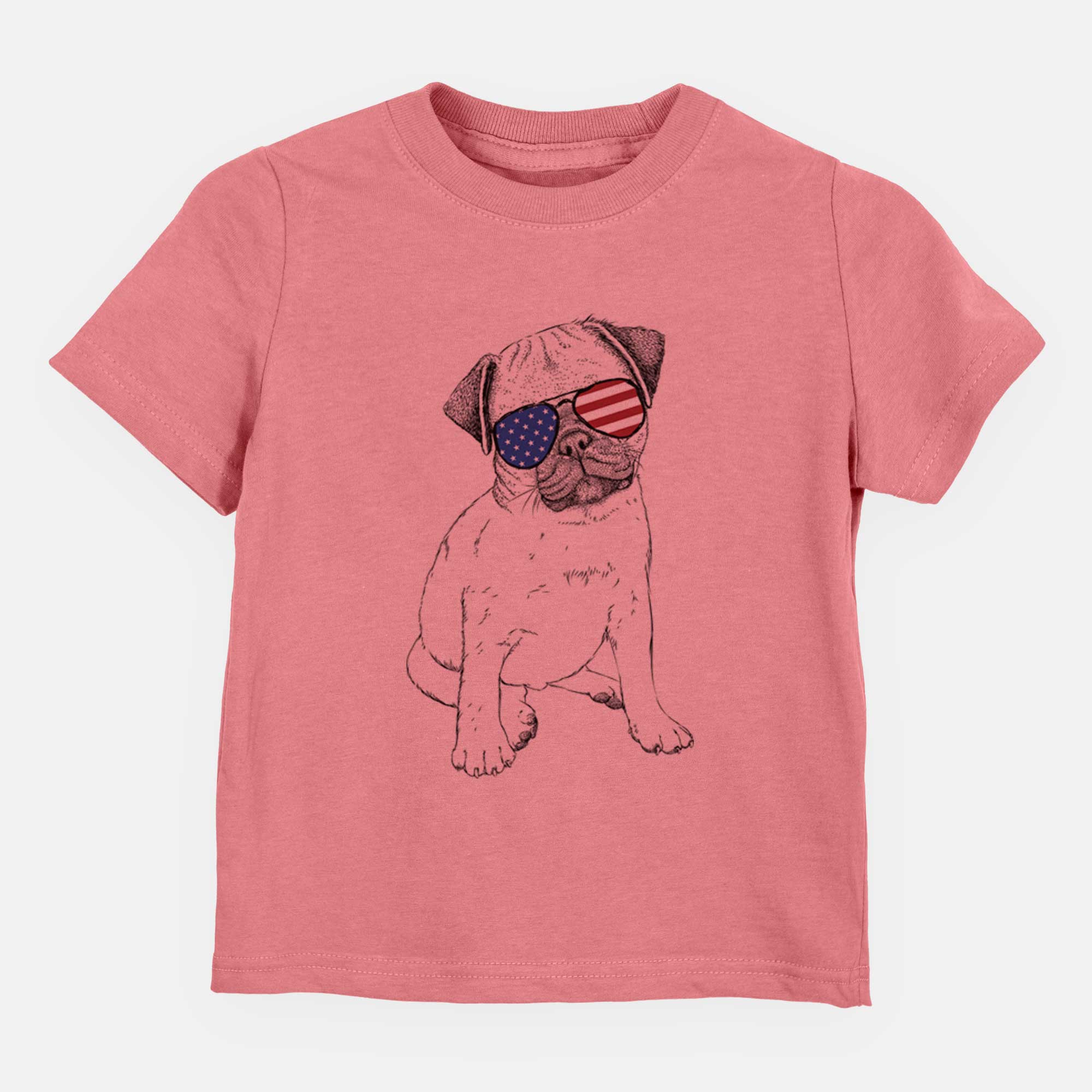 USA Nelson the Pug Puppy - Kids/Youth/Toddler Shirt