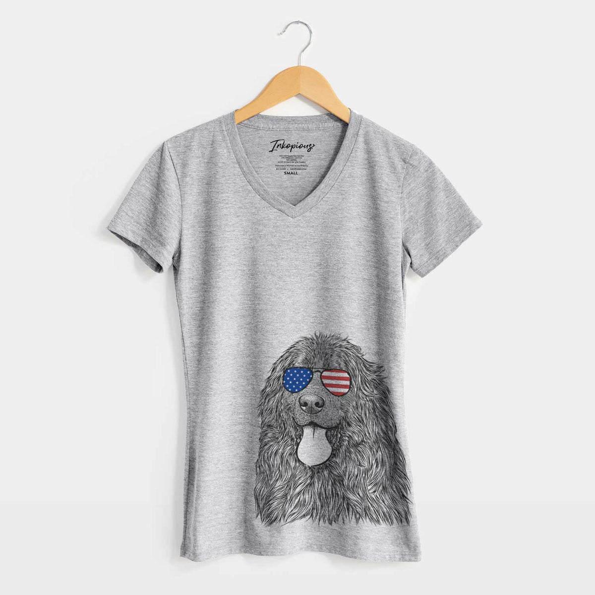 USA Neptune the Newfoundland - Women's Perfect V-neck Shirt