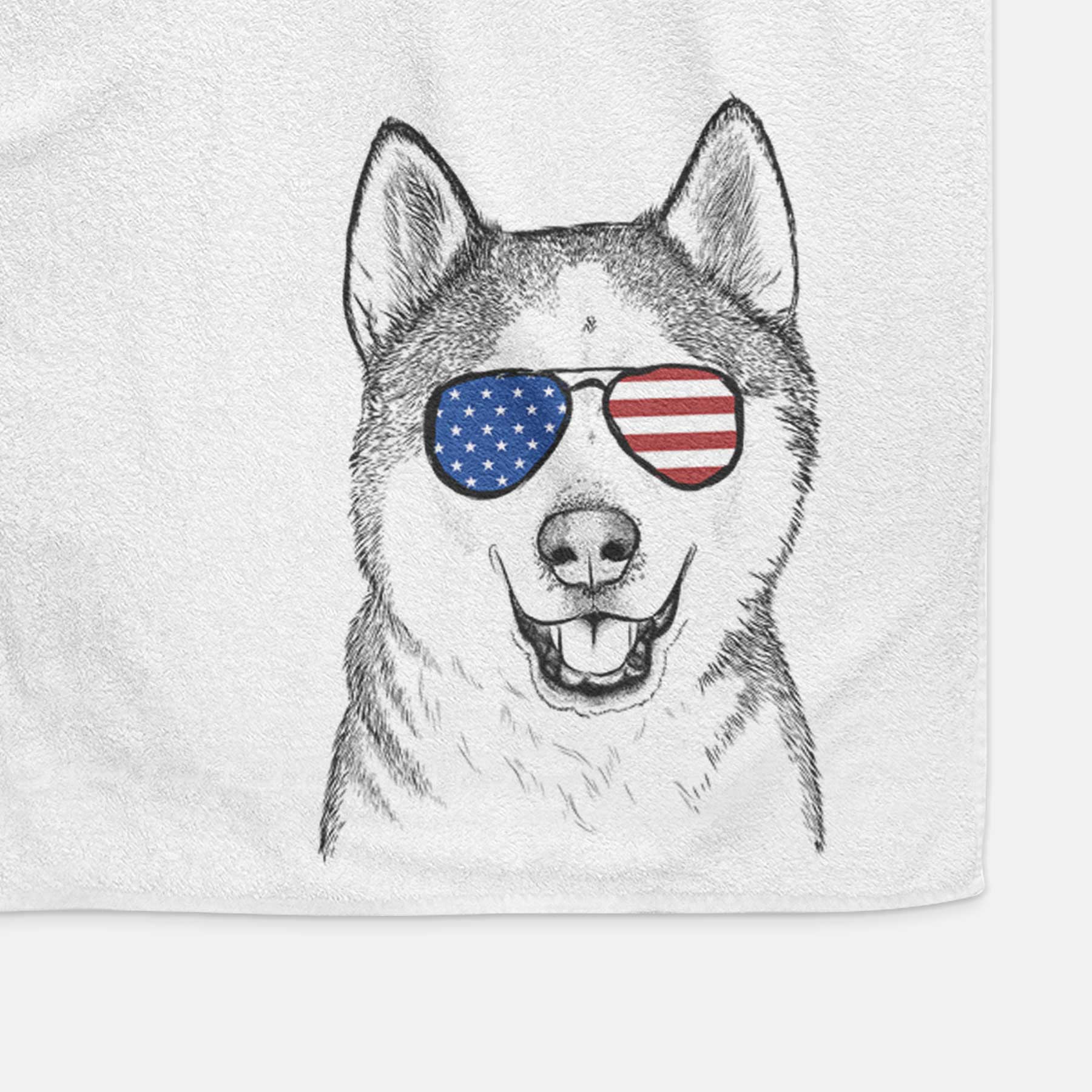 Nika the Siberian Husky Decorative Hand Towel