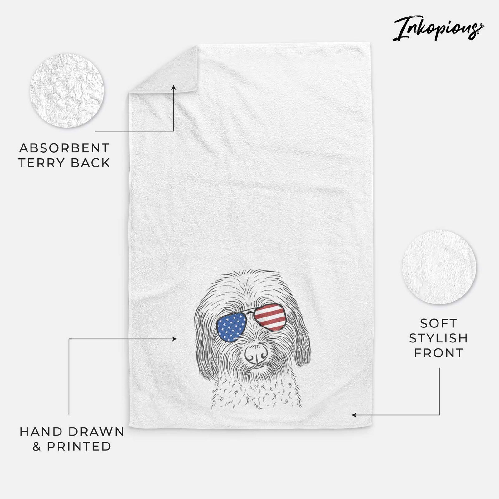 Niles the Soft Coated Wheaten Terrier Decorative Hand Towel