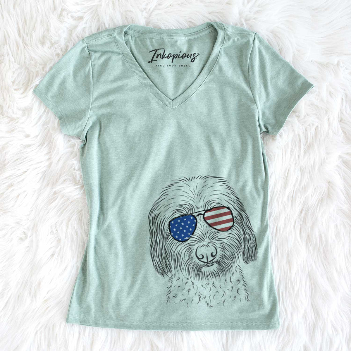 USA Niles the Soft Coated Wheaten Terrier - Women's Perfect V-neck Shirt
