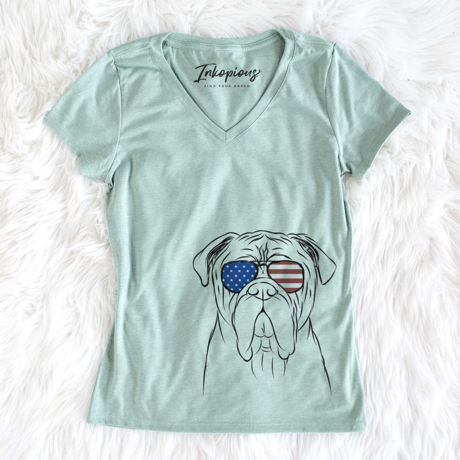 USA Nolan the Bull Mastiff - Women's Perfect V-neck Shirt
