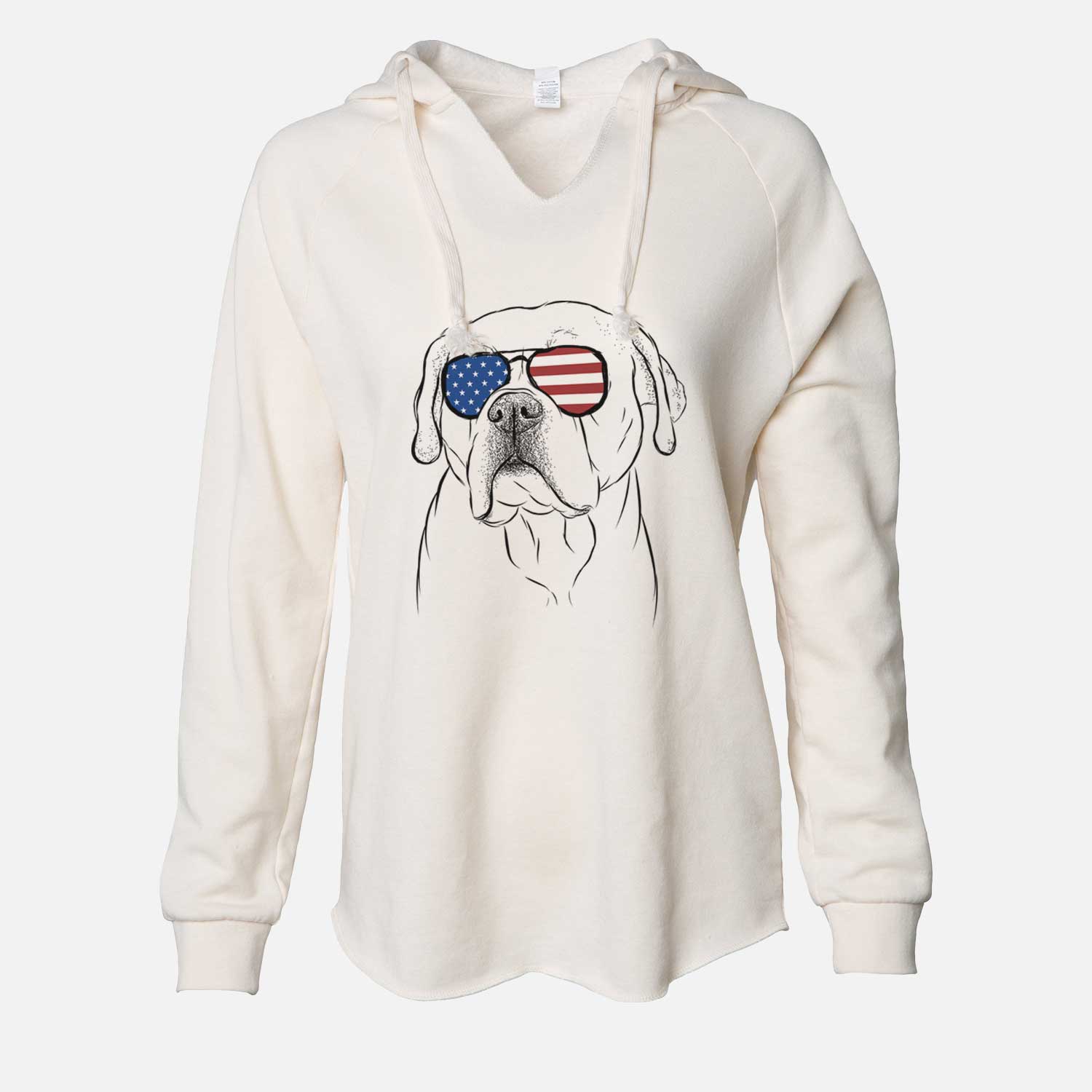 USA Nora the American Bulldog Mix - Cali Wave Hooded Sweatshirt