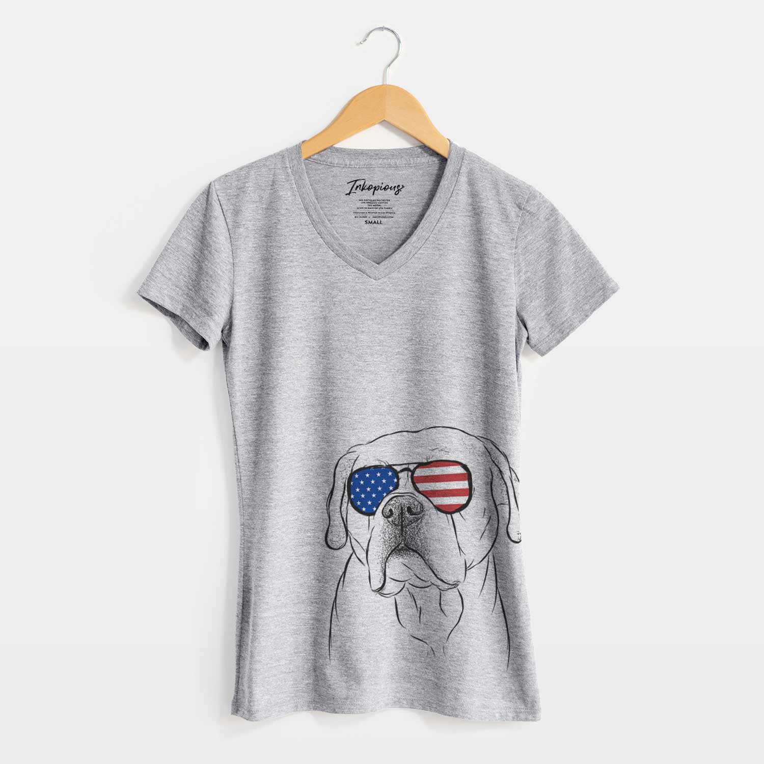 USA Nora the American Bulldog Mix - Women's Perfect V-neck Shirt