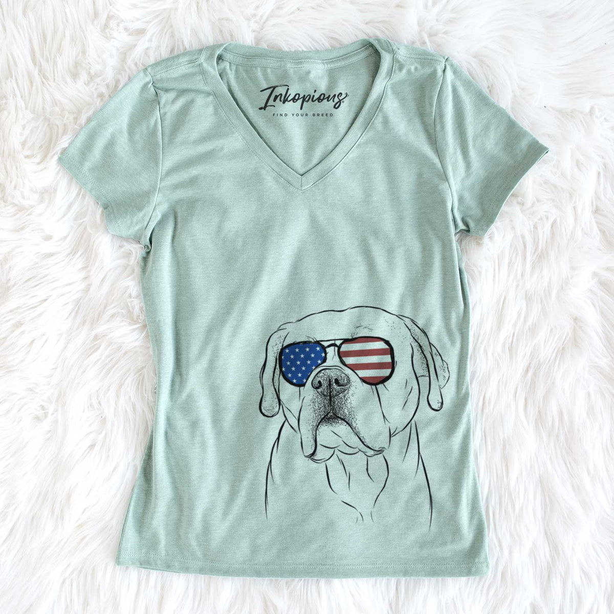USA Nora the American Bulldog Mix - Women's Perfect V-neck Shirt