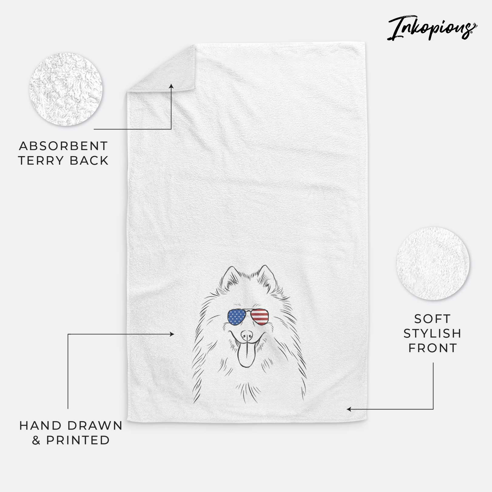 Nova the Samoyed Decorative Hand Towel