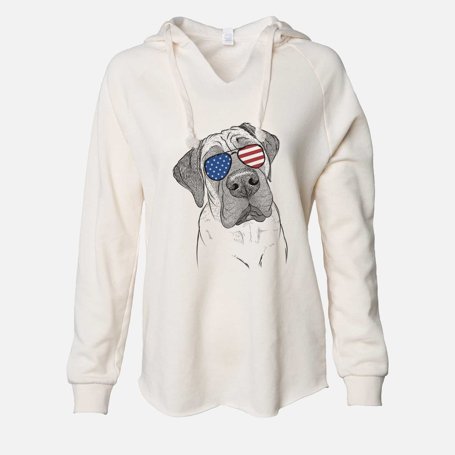 USA Nutterbutter the English Mastiff - Cali Wave Hooded Sweatshirt