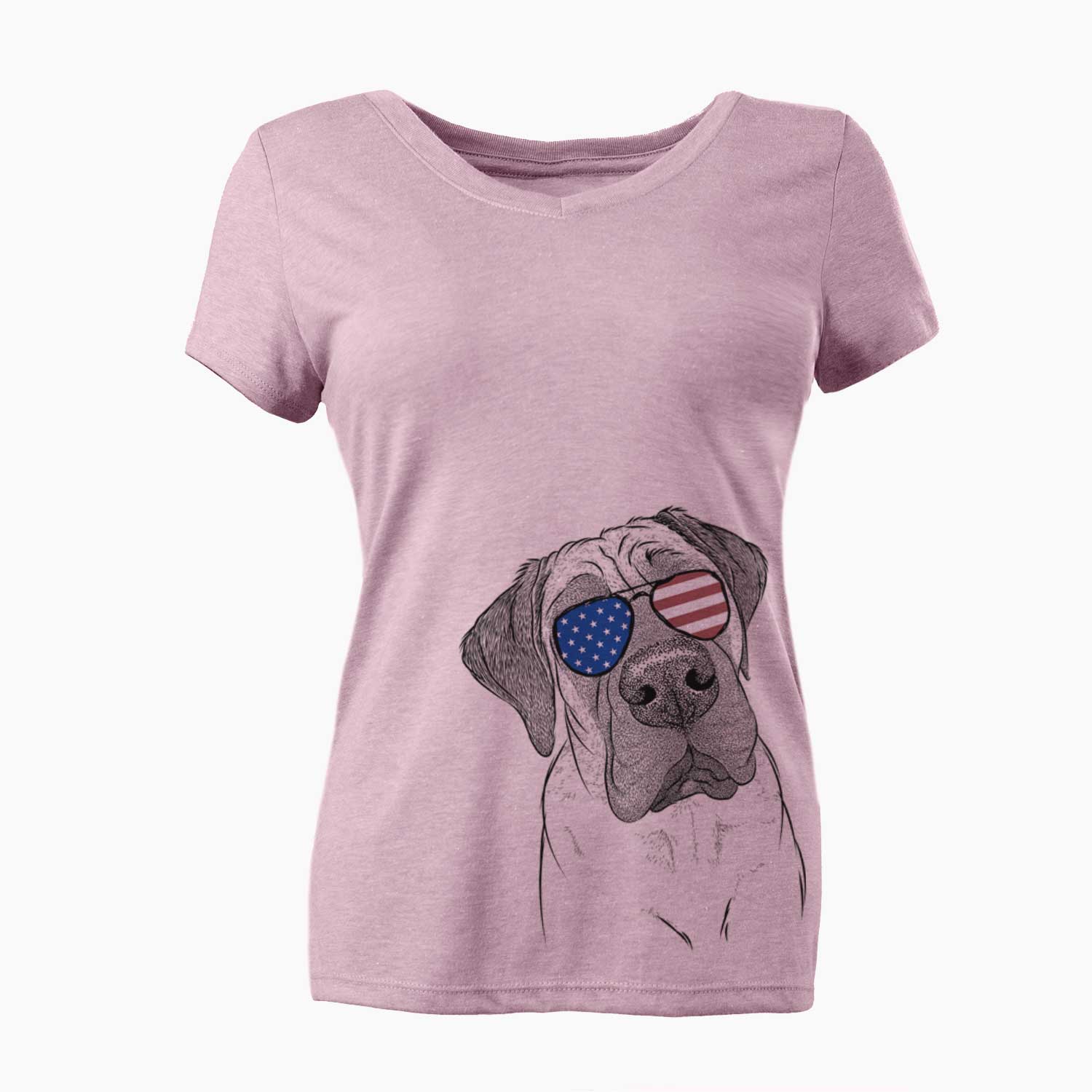 USA Nutterbutter the English Mastiff - Women's Perfect V-neck Shirt