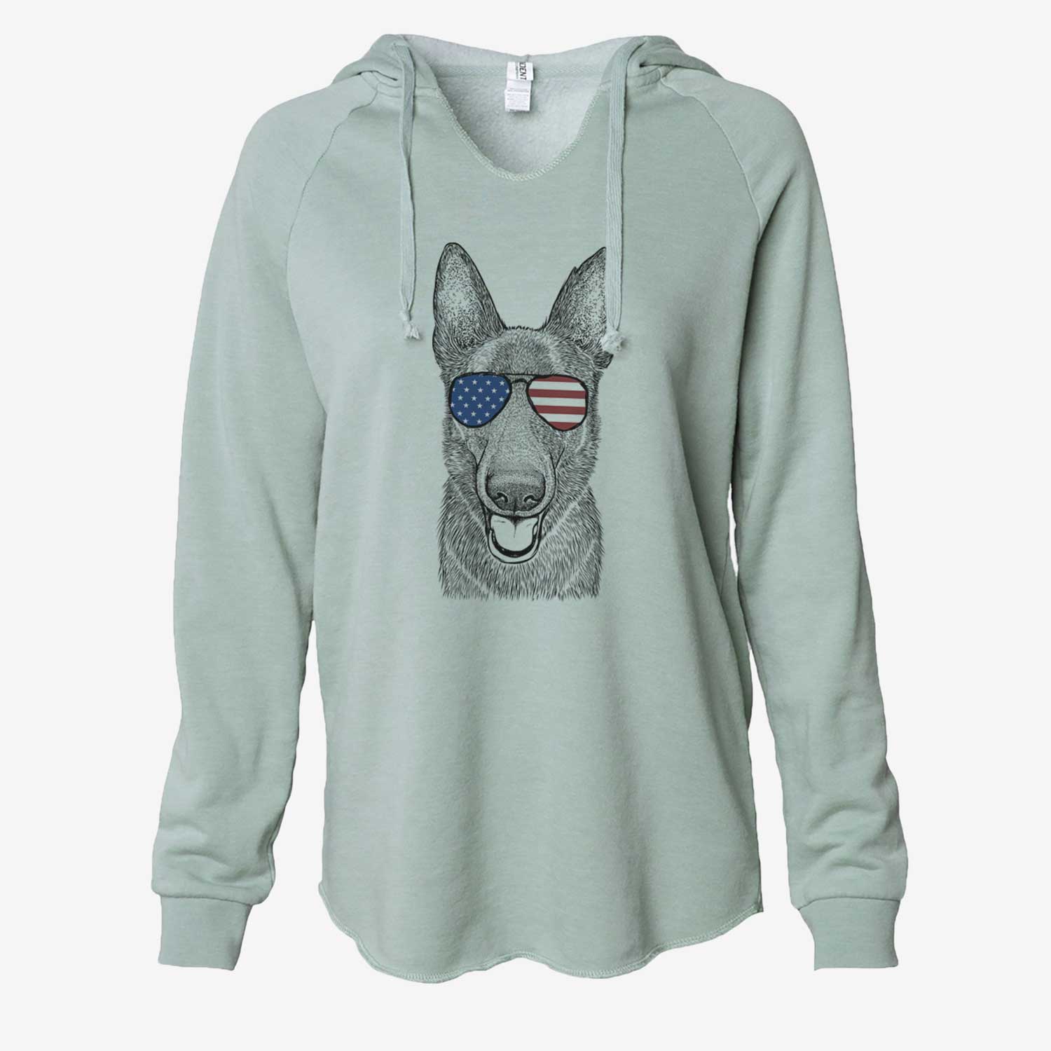 USA Nyx the German Shepherd - Cali Wave Hooded Sweatshirt