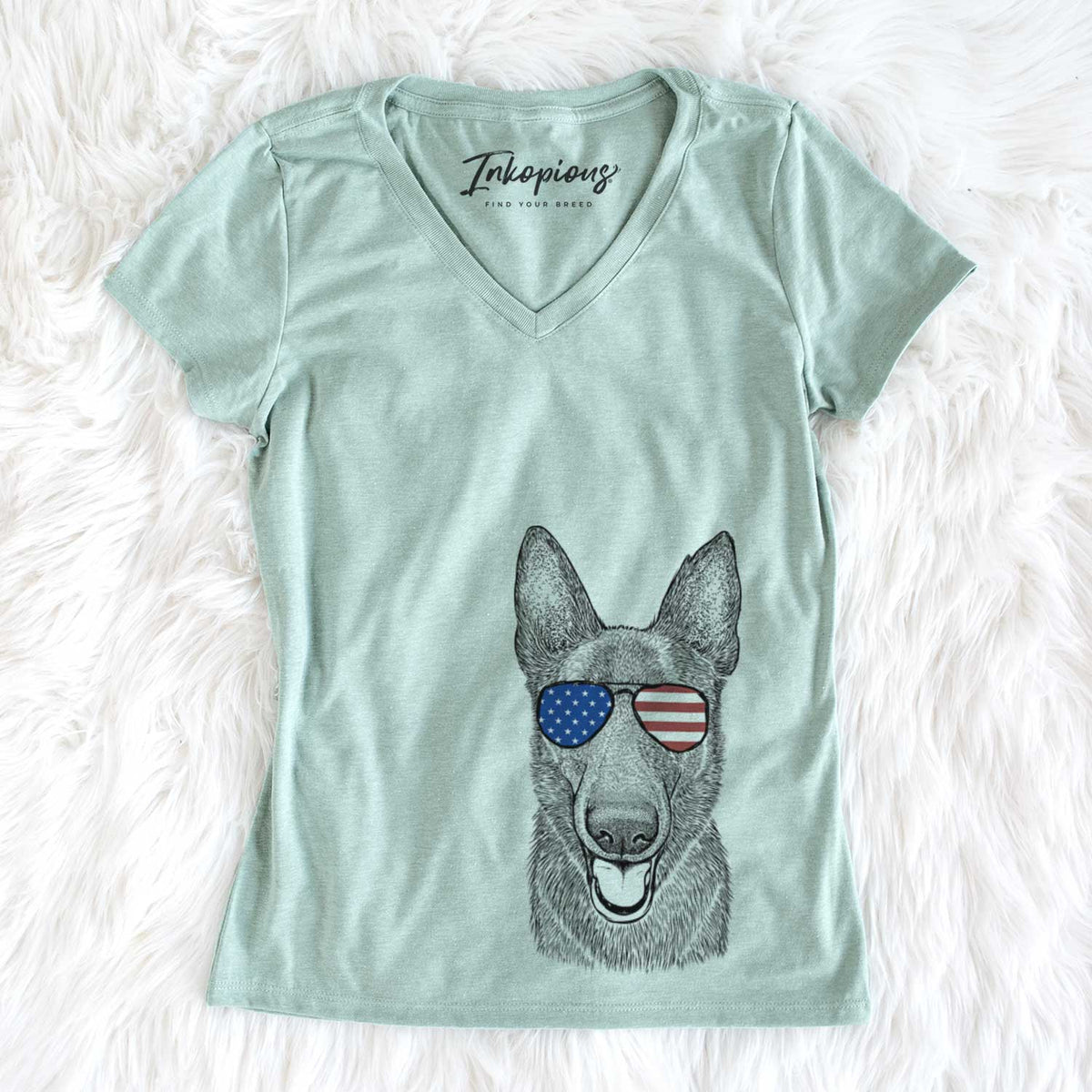 USA Nyx the German Shepherd - Women's Perfect V-neck Shirt