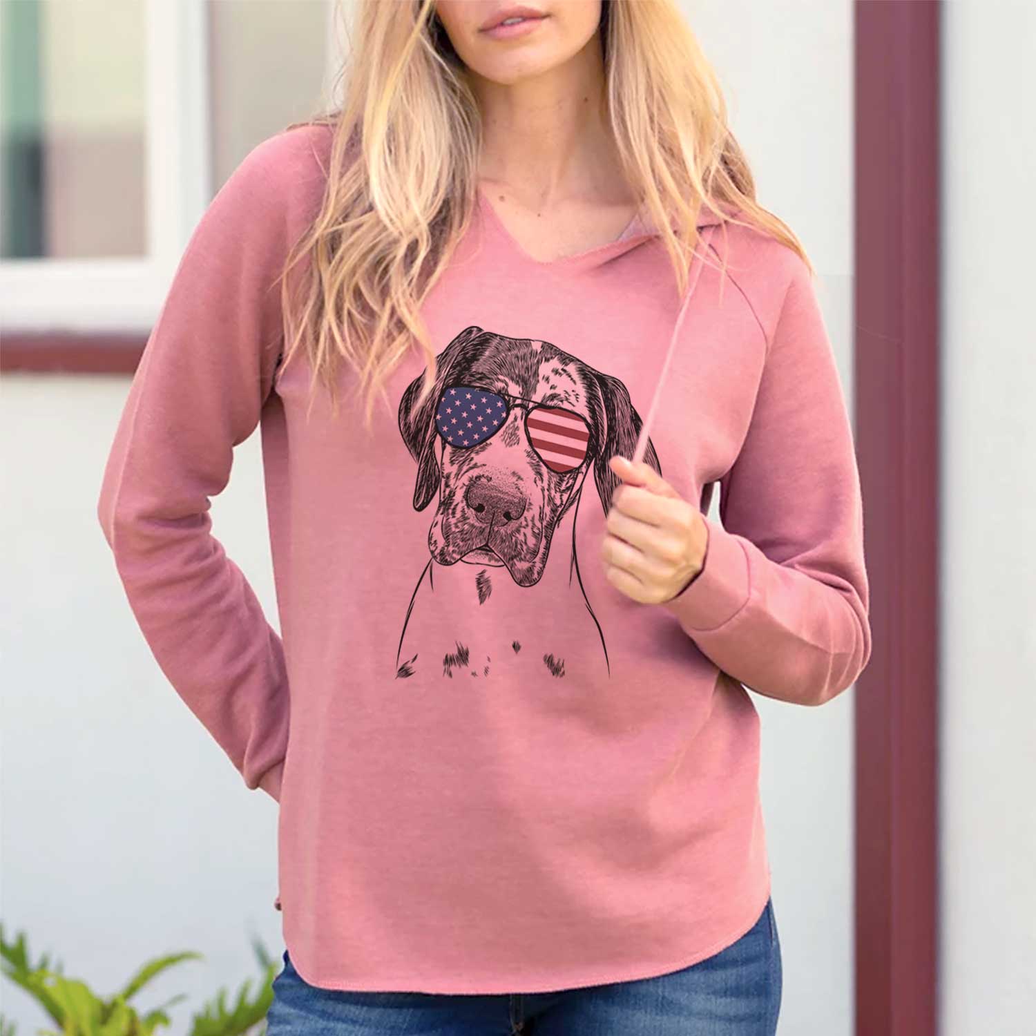 USA Nyx the Great Dane - Cali Wave Hooded Sweatshirt