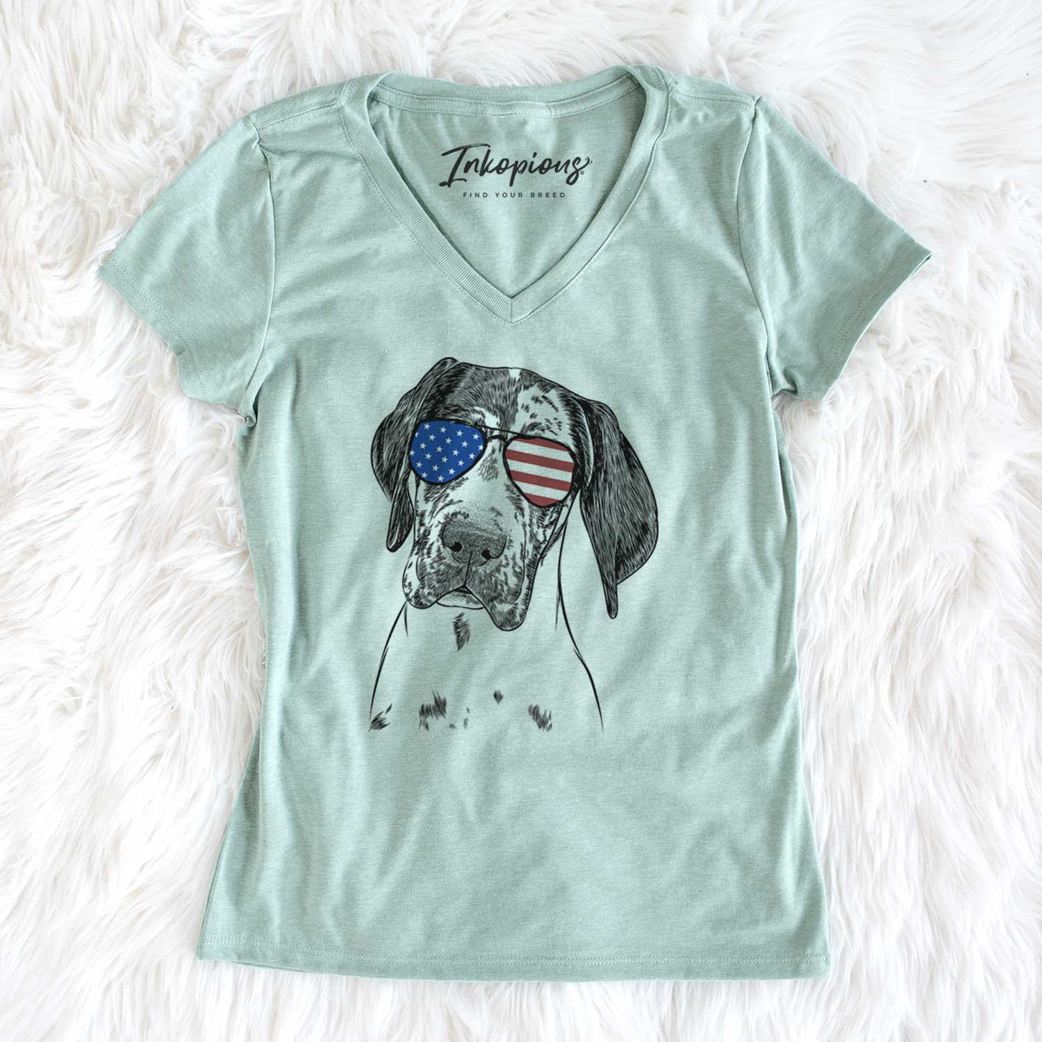 USA Nyx the Great Dane - Women's Perfect V-neck Shirt