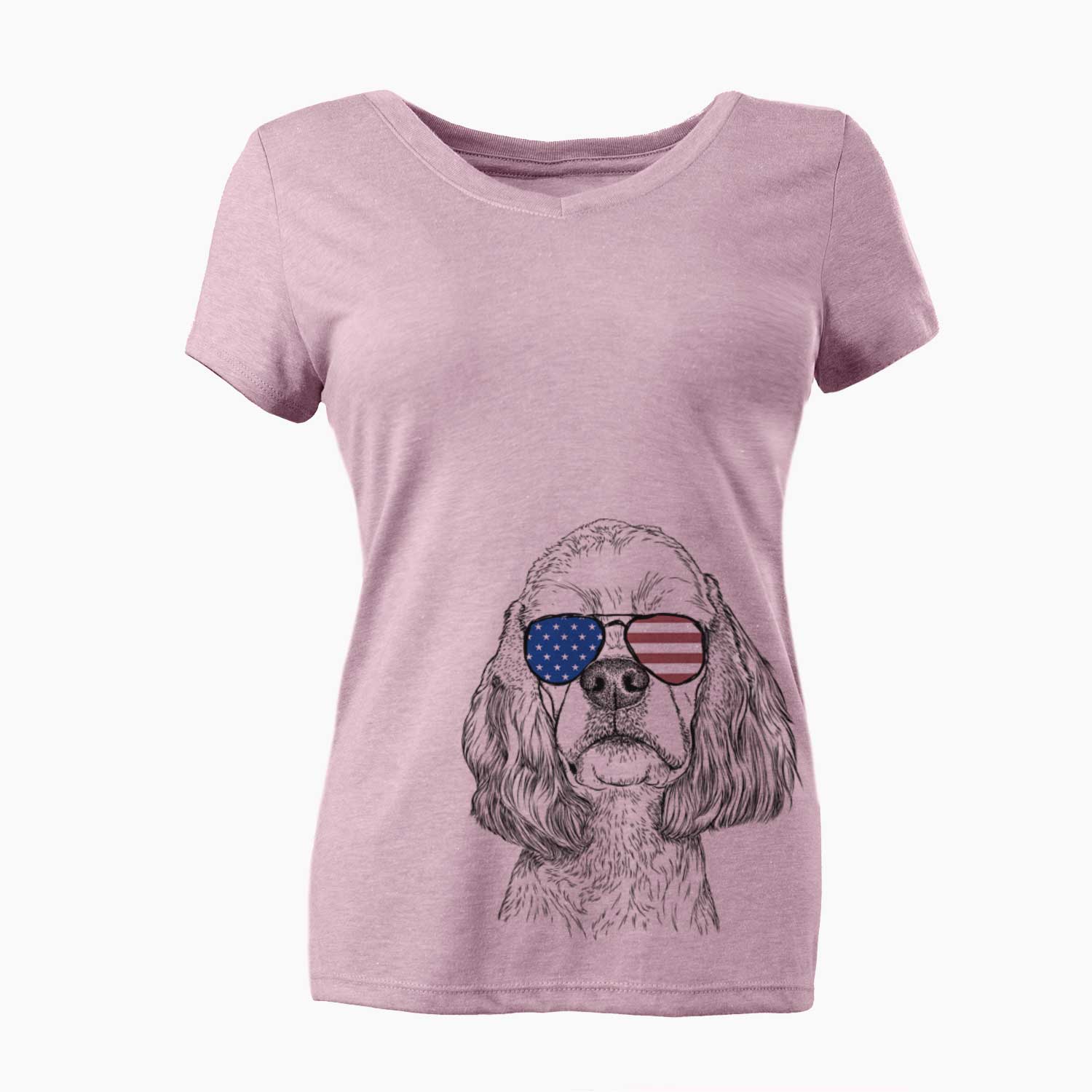 USA Oakley the American Cocker Spaniel - Women's Perfect V-neck Shirt