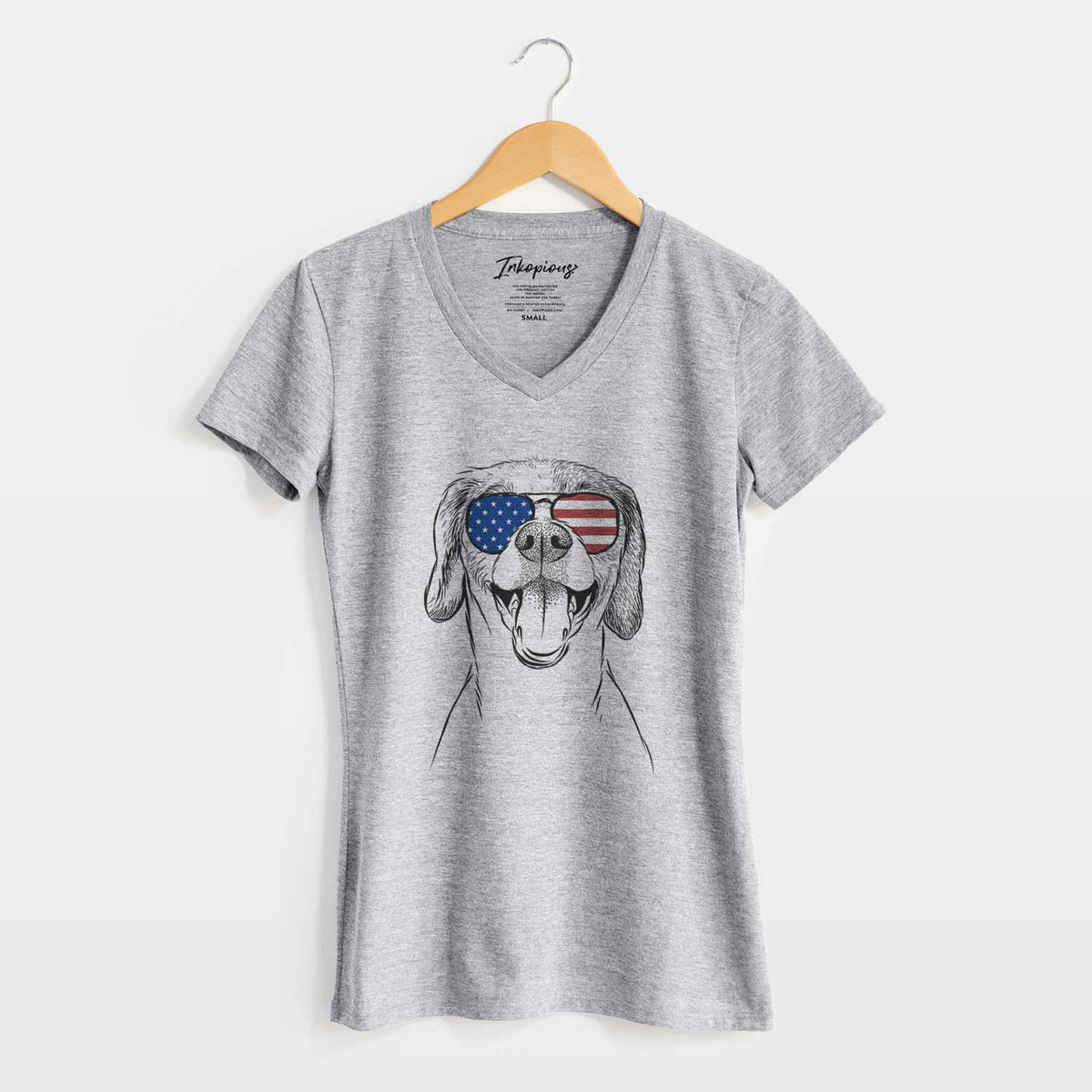 USA Obi the Beagle Mix - Women's Perfect V-neck Shirt