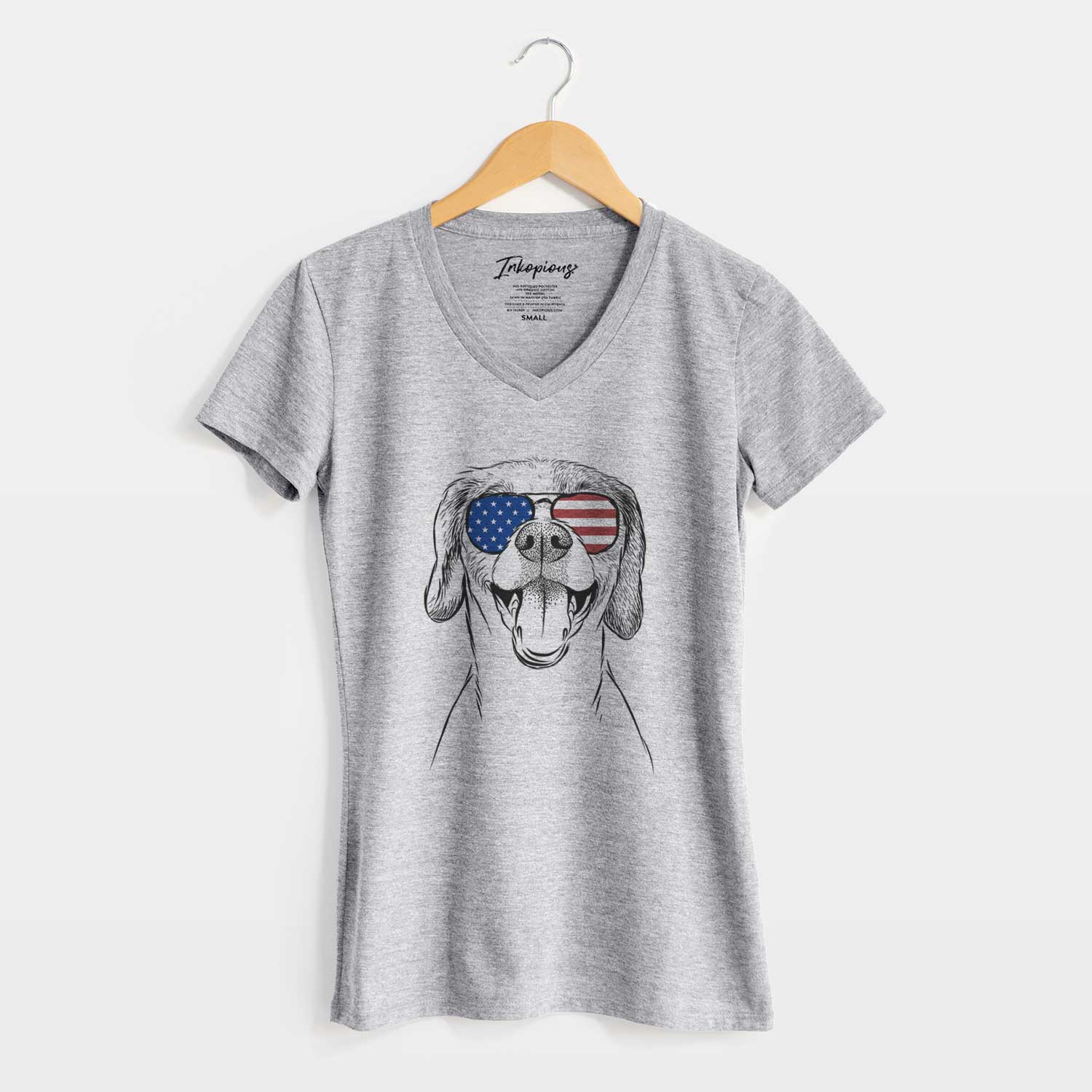 USA Obi the Beagle Mix - Women's Perfect V-neck Shirt