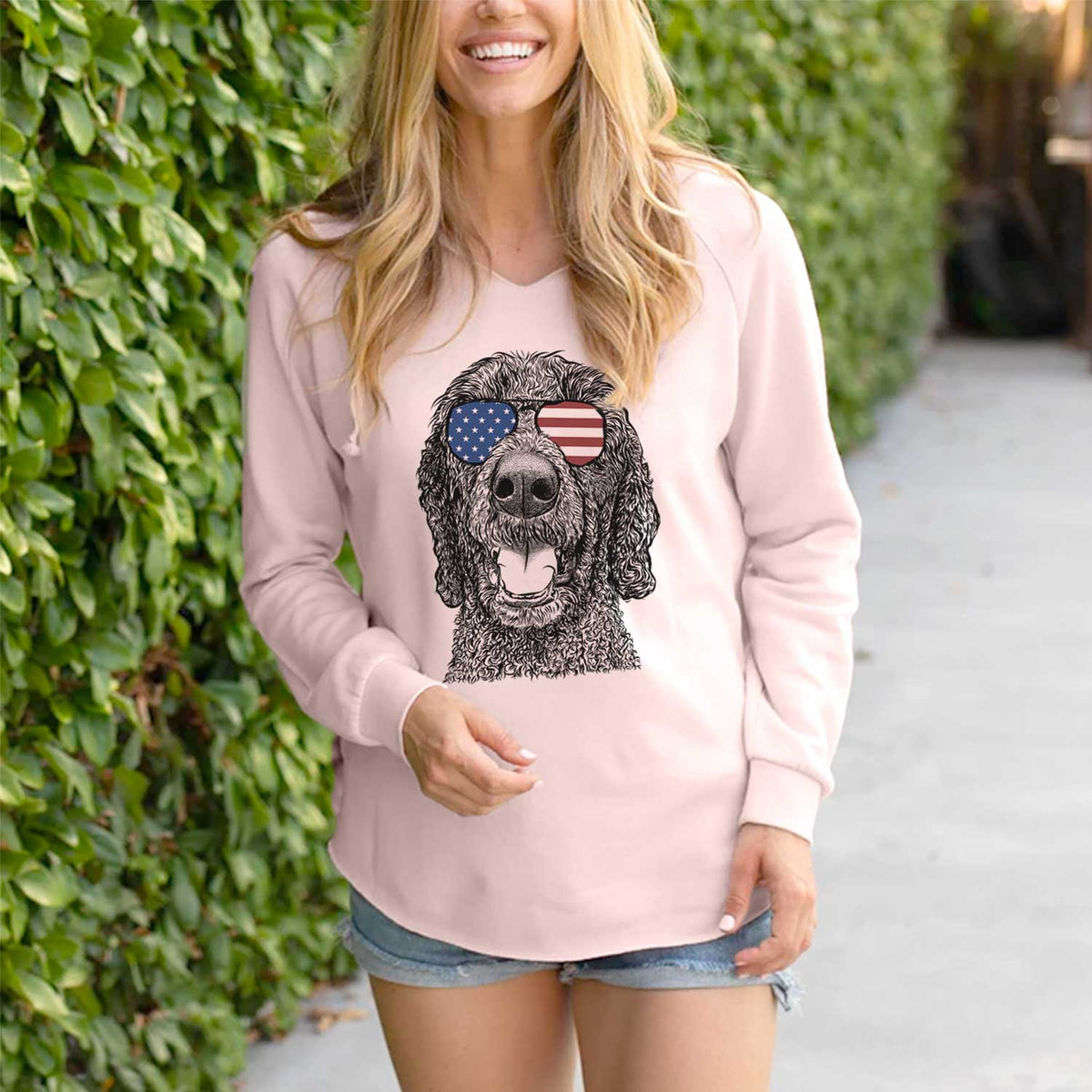 USA Obi James the Goldendoodle - Cali Wave Hooded Sweatshirt