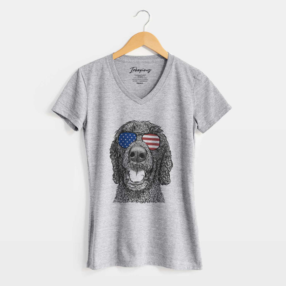 USA Obi James the Goldendoodle - Women&#39;s Perfect V-neck Shirt