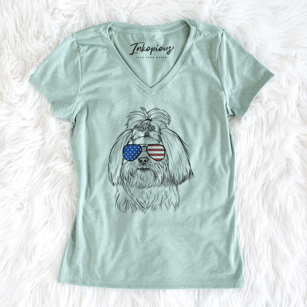 USA Olga the Shih Tzu - Women's Perfect V-neck Shirt