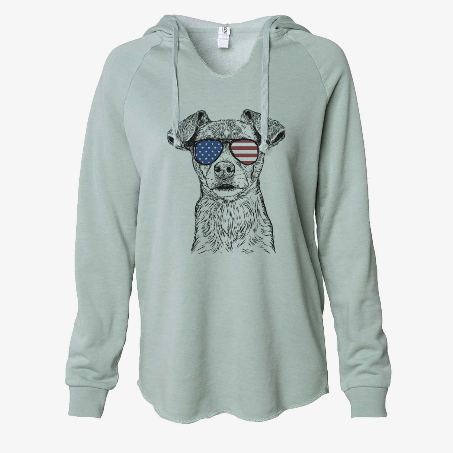 USA Olive the Mixed Breed - Cali Wave Hooded Sweatshirt