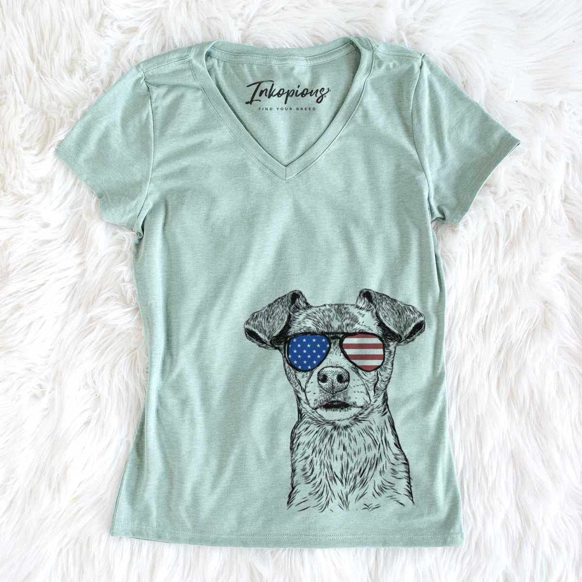 USA Olive the Mixed Breed - Women's Perfect V-neck Shirt