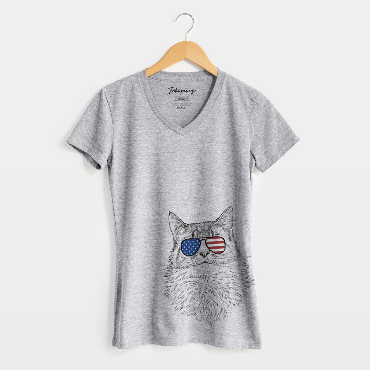 USA Olive the Cat - Women's Perfect V-neck Shirt