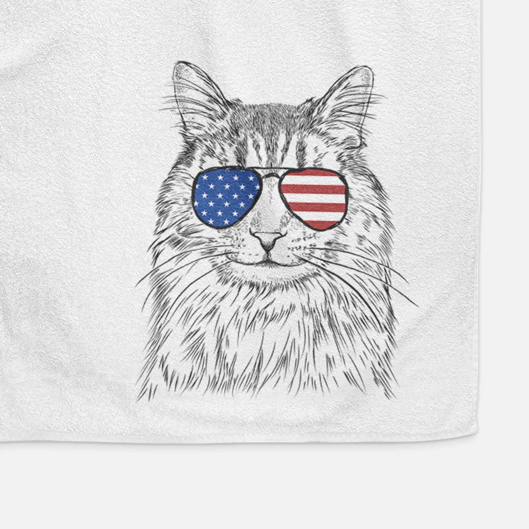 Oliver Fluff the Maine Coon Mix Cat Decorative Hand Towel