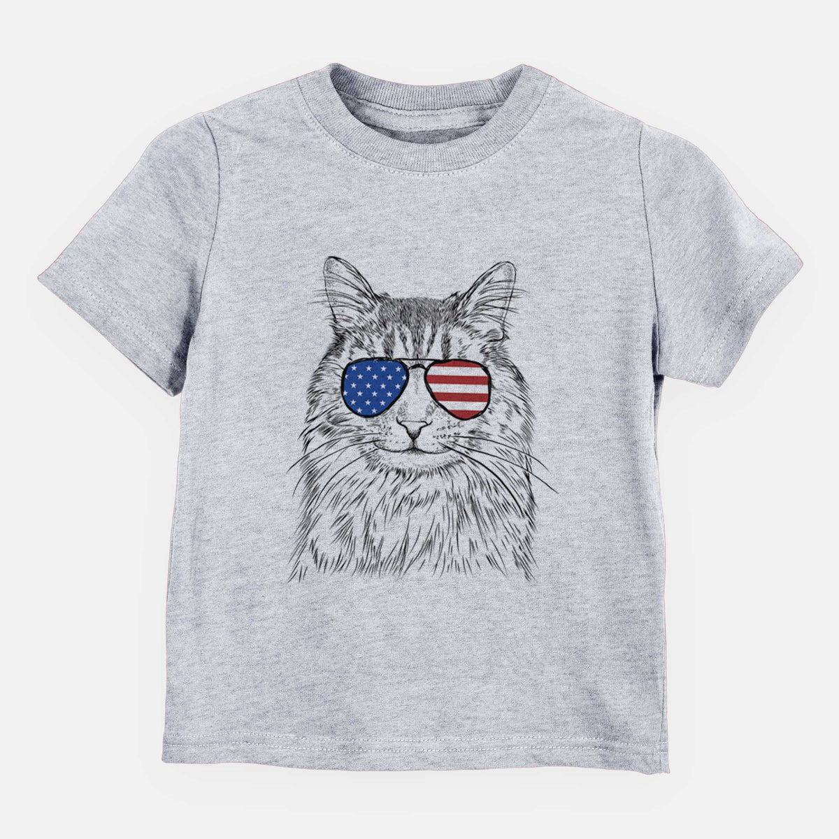 USA Oliver Fluff the Maine Coon Mix Cat - Kids/Youth/Toddler Shirt