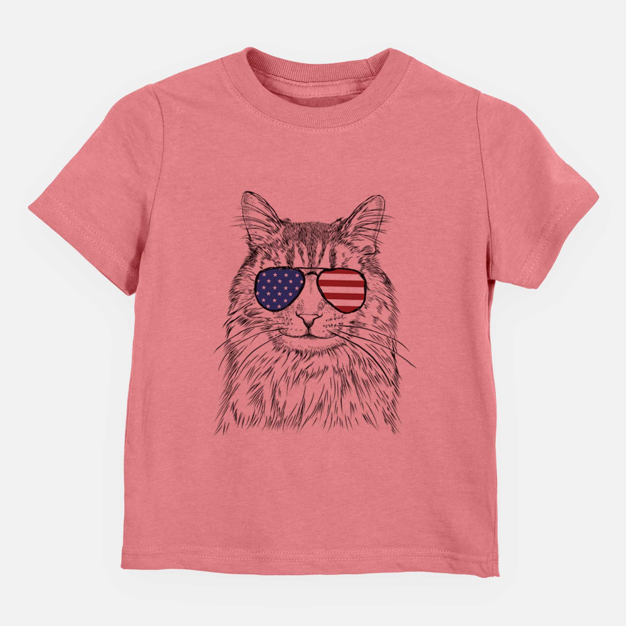 USA Oliver Fluff the Maine Coon Mix Cat - Kids/Youth/Toddler Shirt