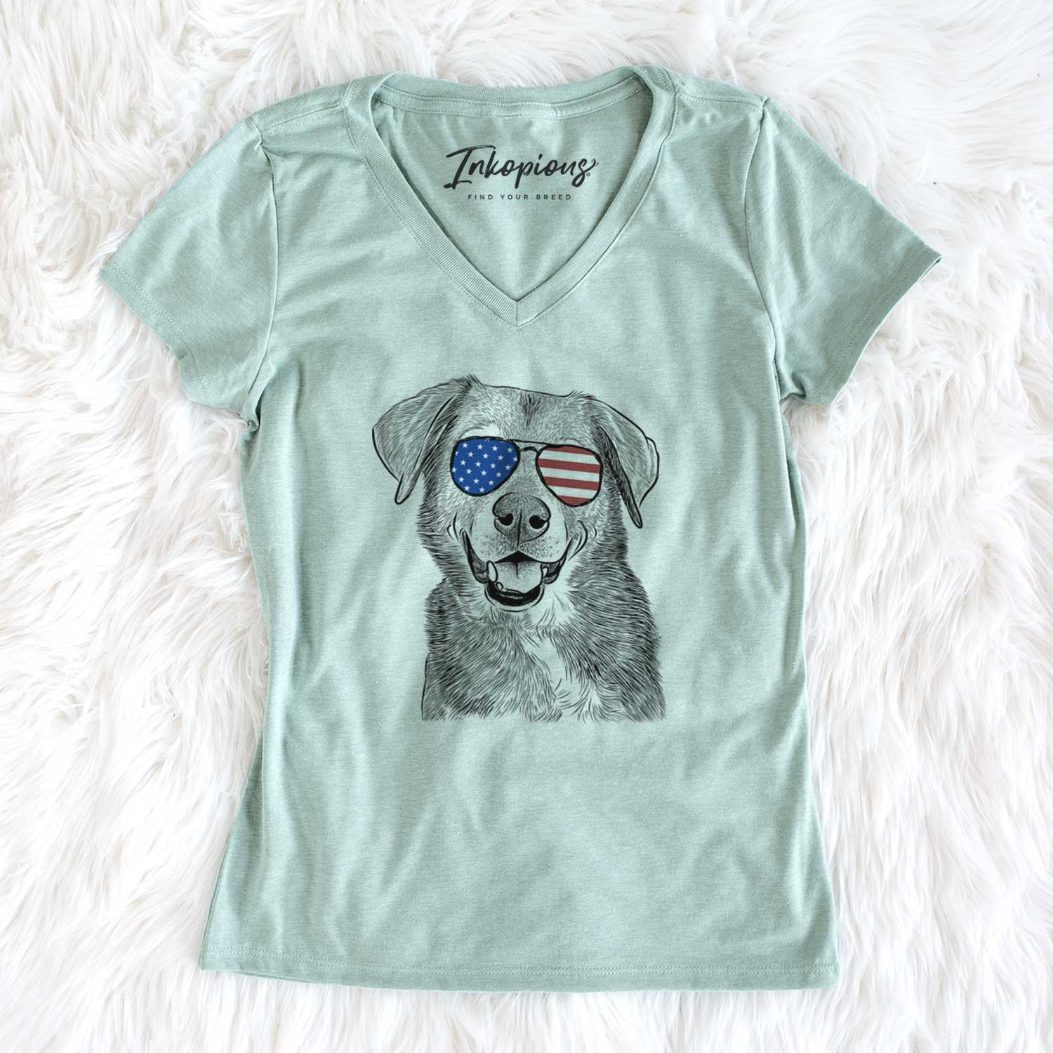 USA Oliver the Mixed Breed - Women's Perfect V-neck Shirt