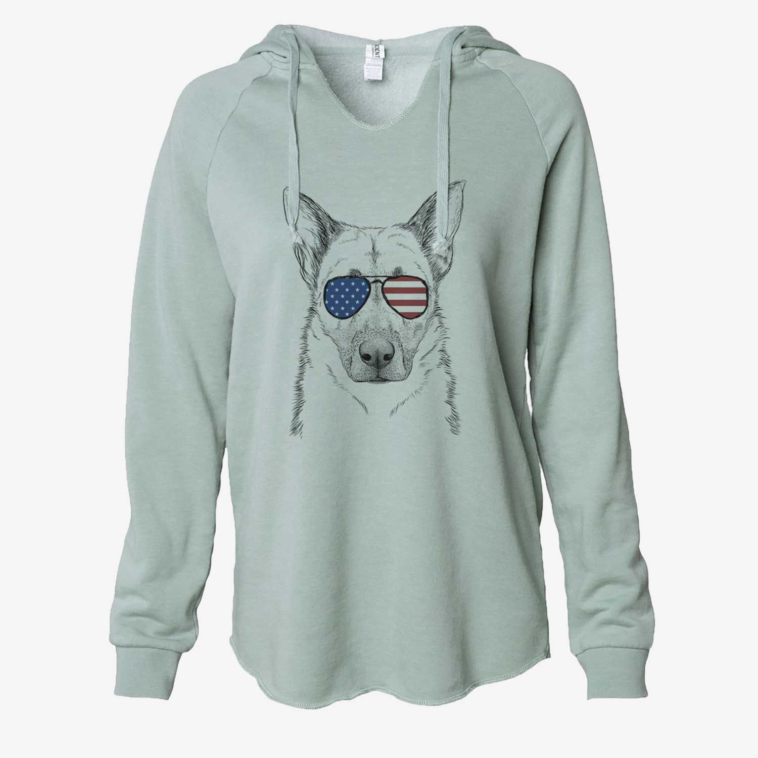 USA Oliverno the German Shepherd - Cali Wave Hooded Sweatshirt