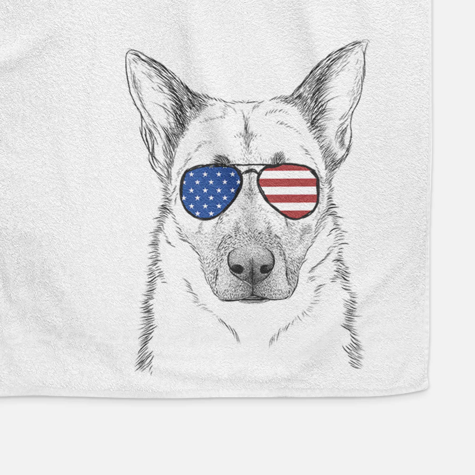 Oliverno the German Shepherd Decorative Hand Towel