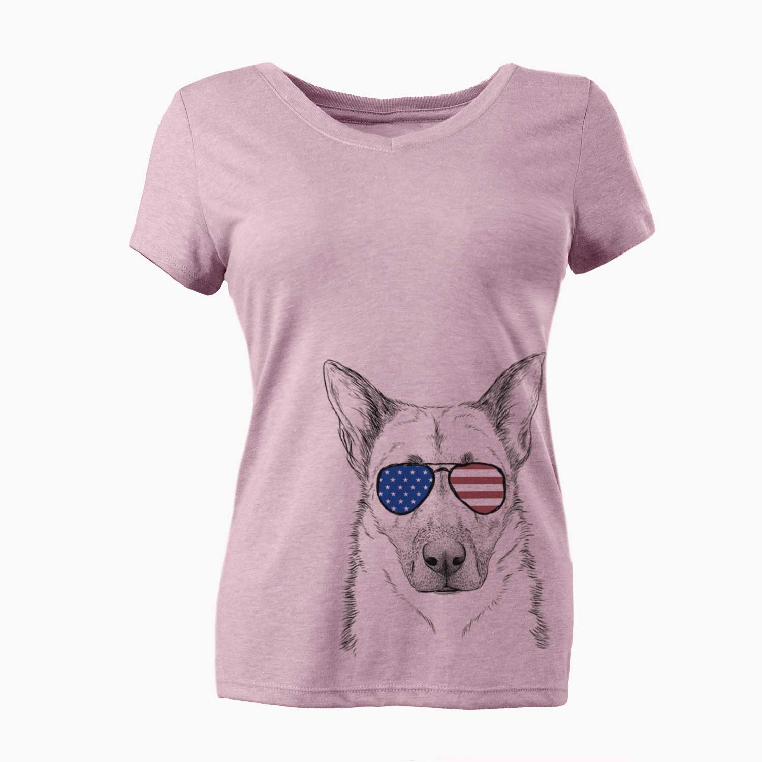 USA Oliverno the German Shepherd - Women's Perfect V-neck Shirt