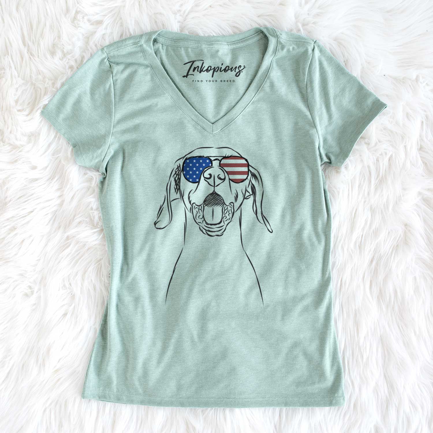 USA Ollie the Vizsla - Women's Perfect V-neck Shirt