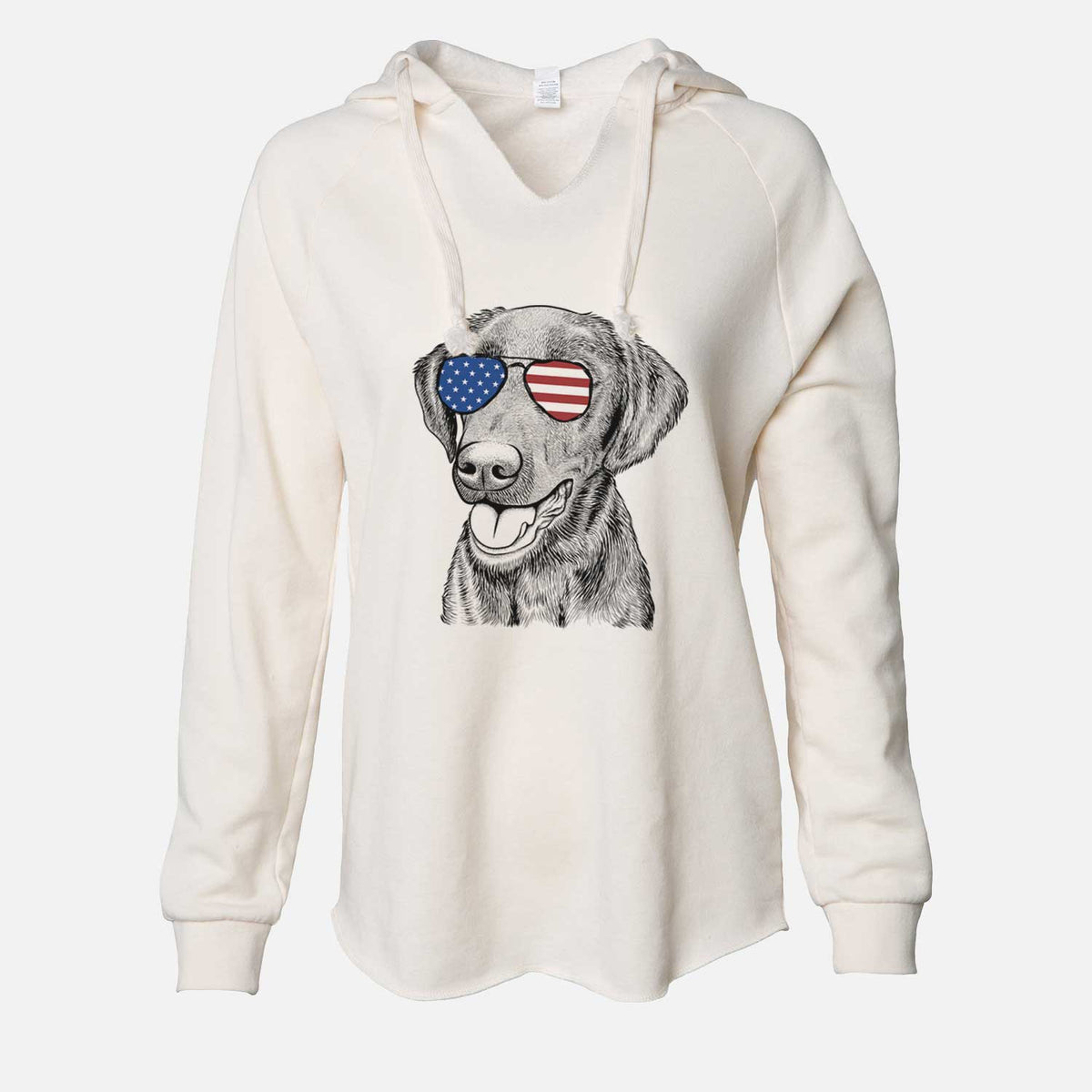 USA Onyx the Labrador Retriever - Cali Wave Hooded Sweatshirt