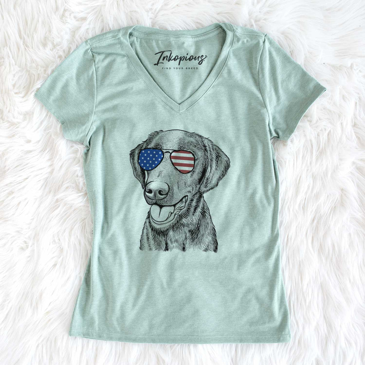 USA Onyx the Labrador Retriever - Women's Perfect V-neck Shirt