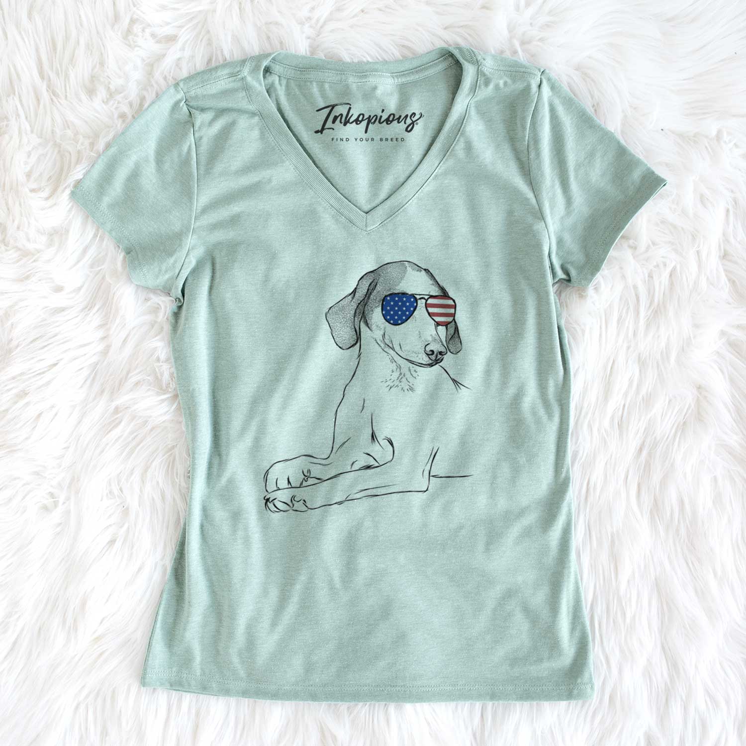 USA Opie the Foxhound - Women's Perfect V-neck Shirt