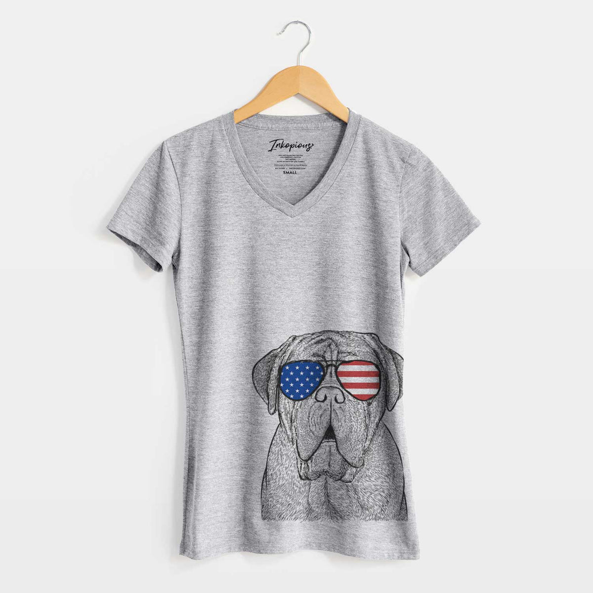 USA Optimus the Dogue de Bordeaux - Women's Perfect V-neck Shirt