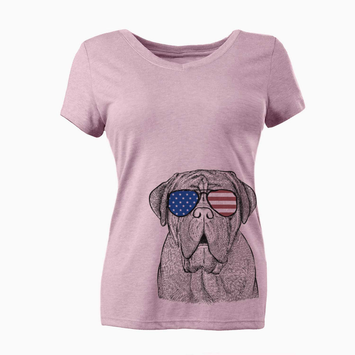 USA Optimus the Dogue de Bordeaux - Women's Perfect V-neck Shirt