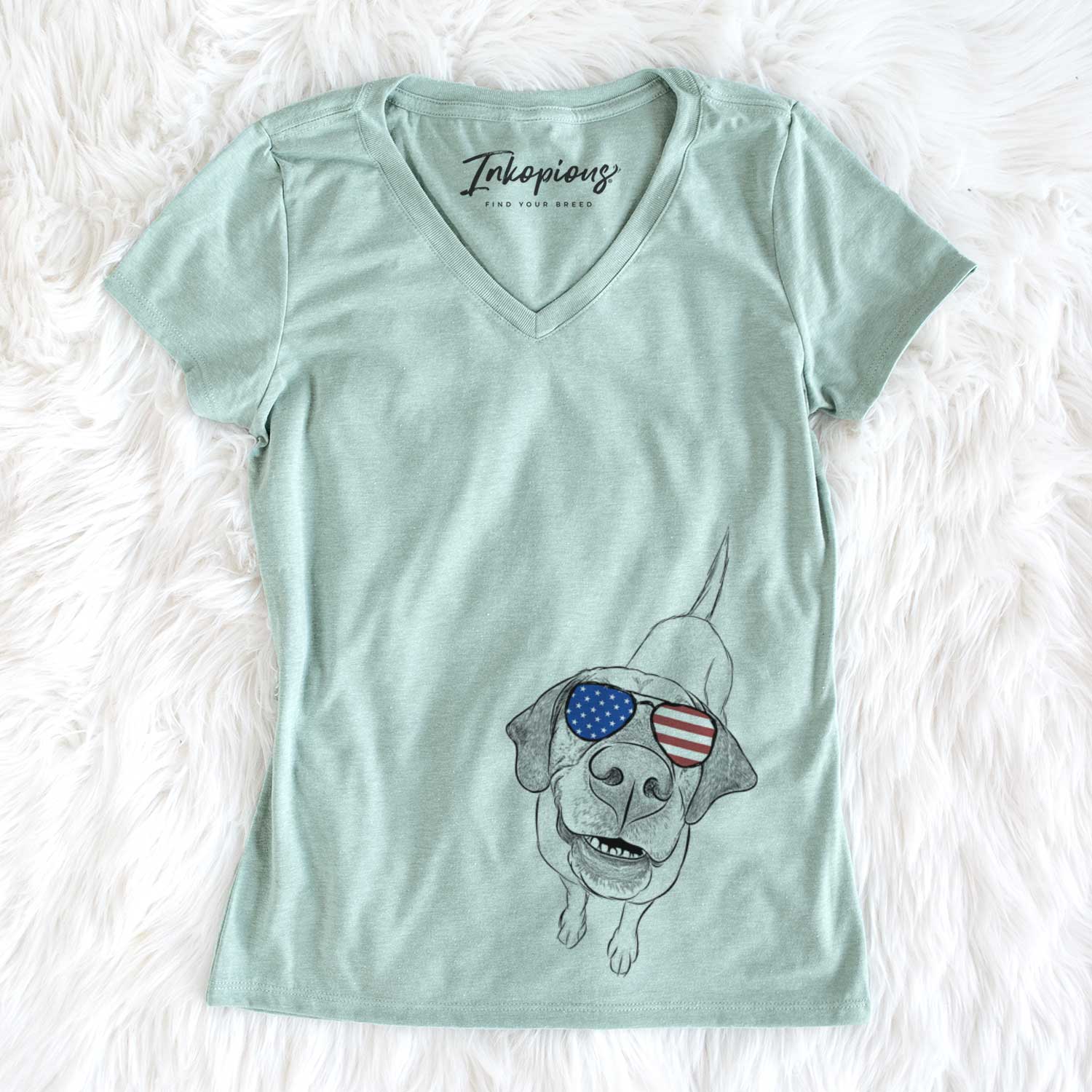 USA Oquirrh the Vizsla - Women's Perfect V-neck Shirt