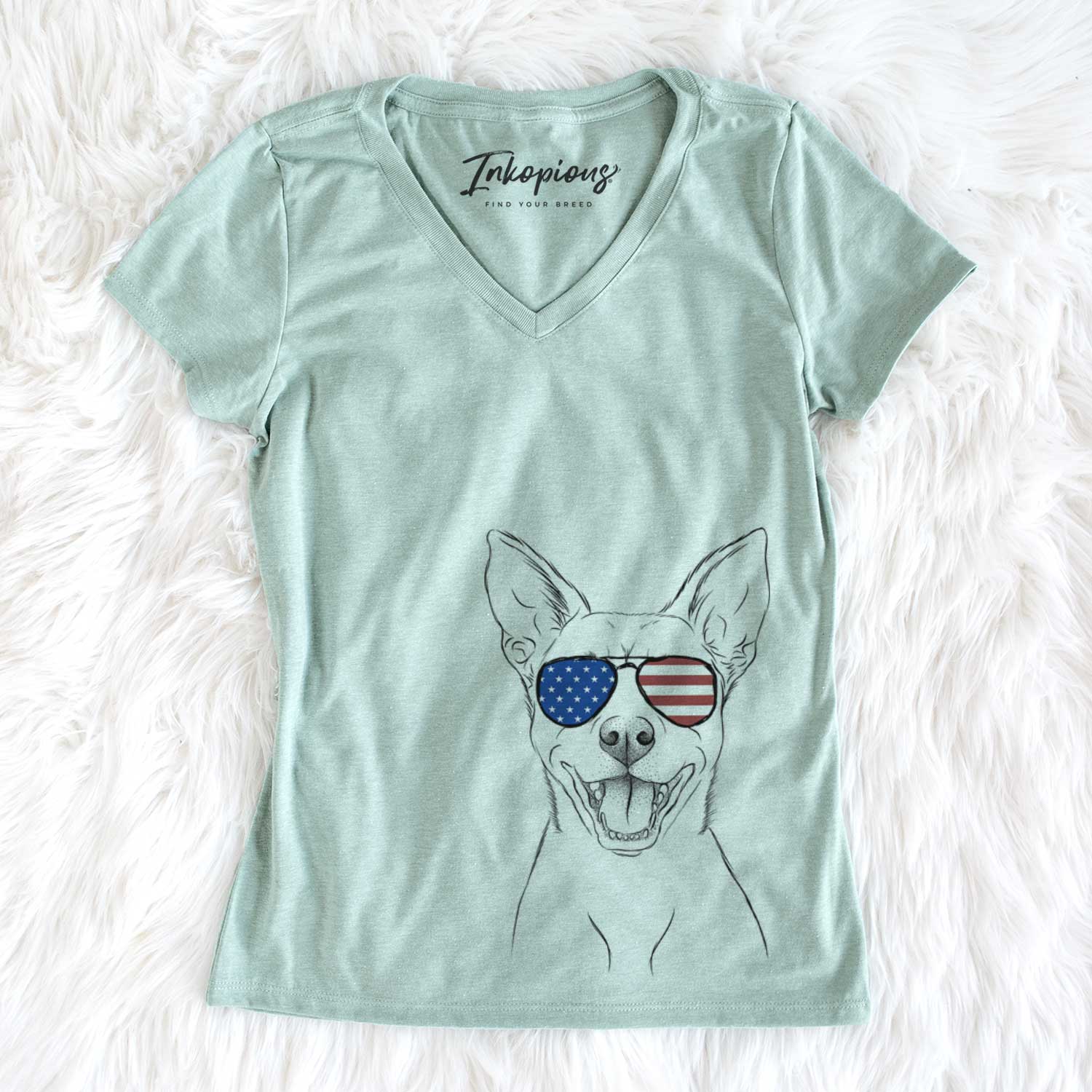 USA Orange the Carolina Dog - Women's Perfect V-neck Shirt