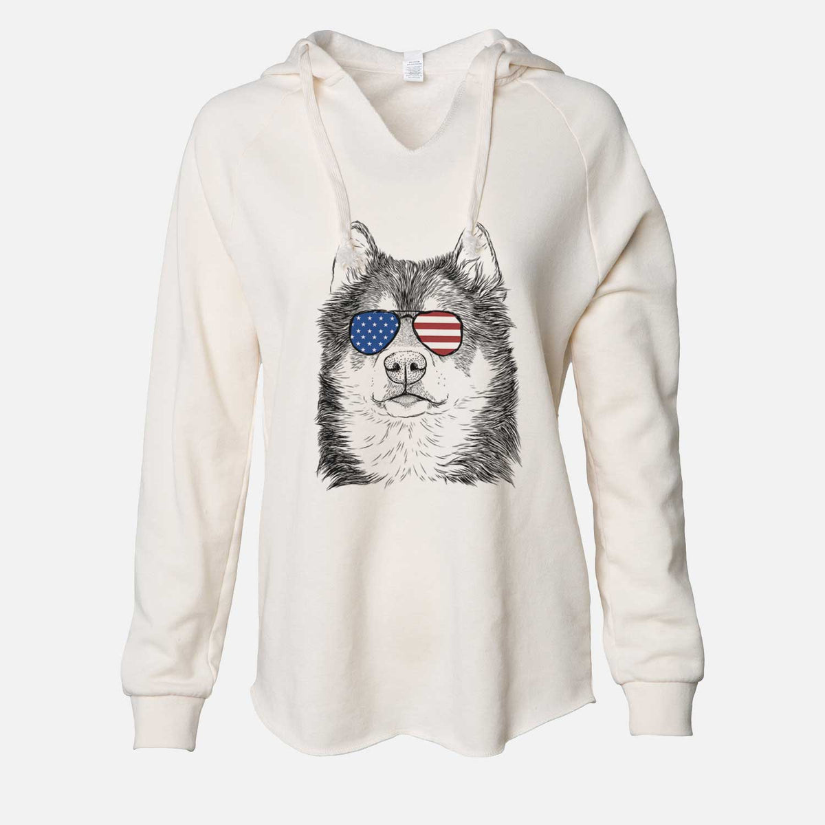 USA Oskar the Canadian Eskimo Dog - Cali Wave Hooded Sweatshirt