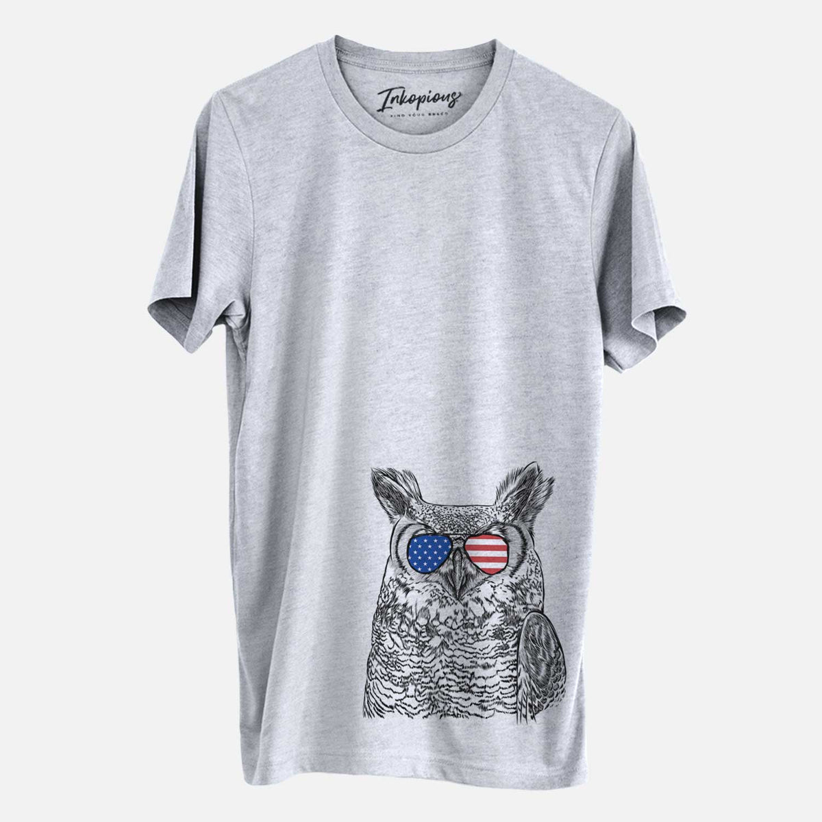 USA Ozwald the Grey Horned Owl - Unisex Crewneck