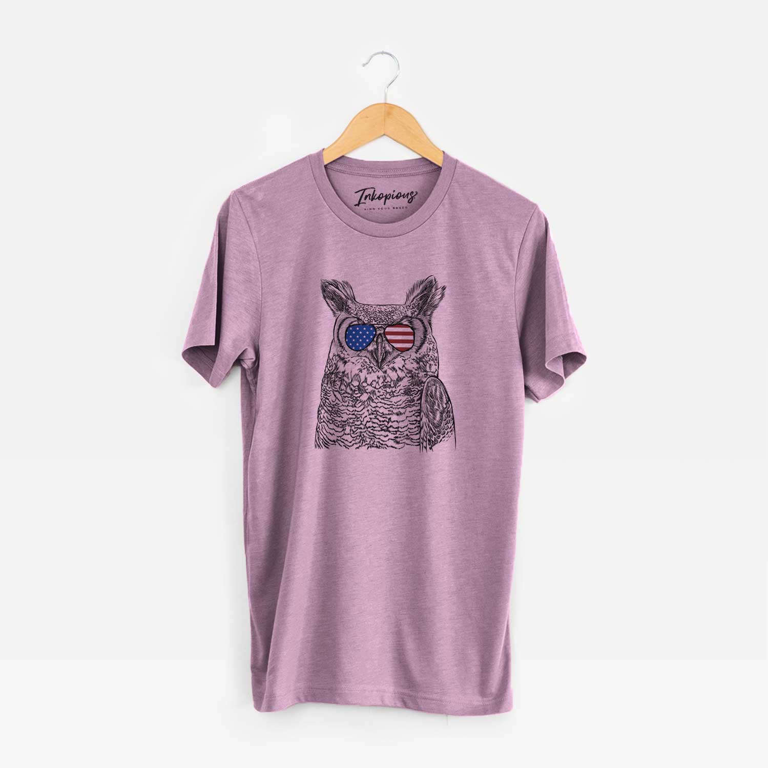 USA Ozwald the Grey Horned Owl - Unisex Crewneck