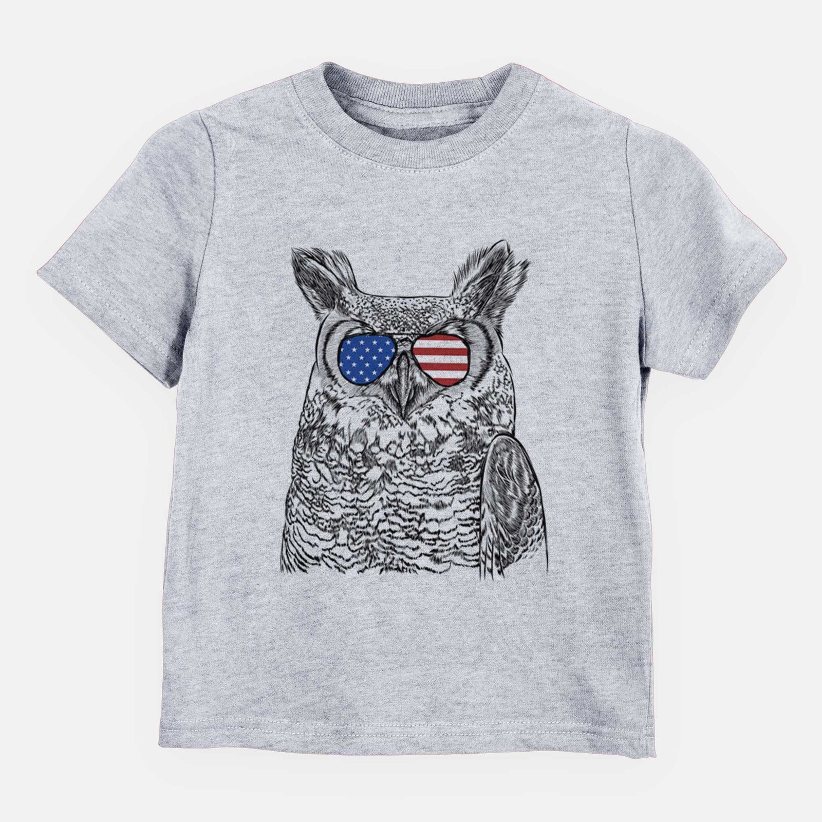 USA Ozwald the Grey Horned Owl - Kids/Youth/Toddler Shirt